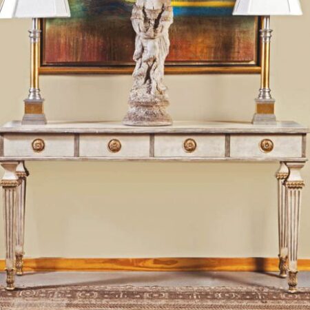 Antique Linen French Console Table