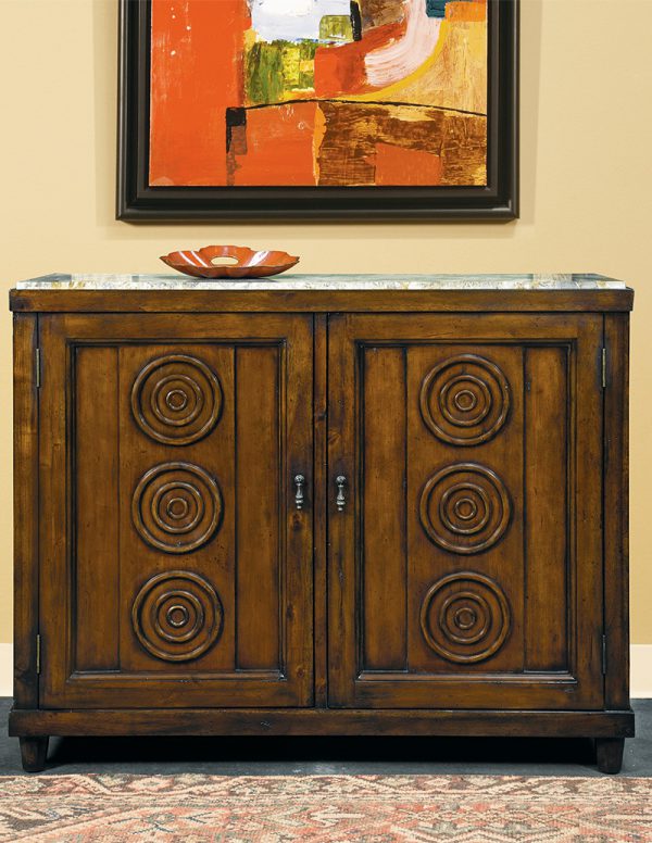 French Cabinet in Cherry with Marble Top