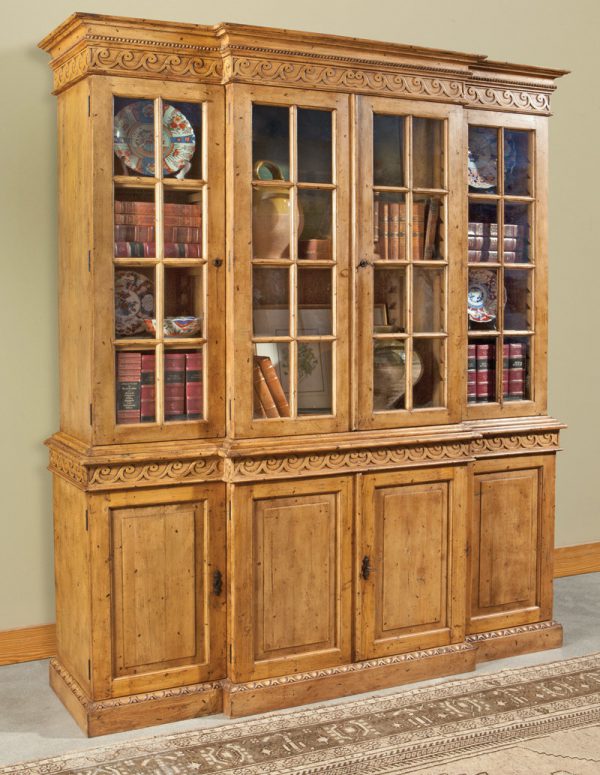 Georgian Breakfront Bookcase, Olde Timber