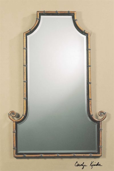 Himalaya Iron Bamboo Mirror - Staged