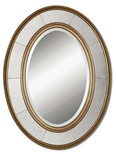 Lara Oval Champagne Mirror