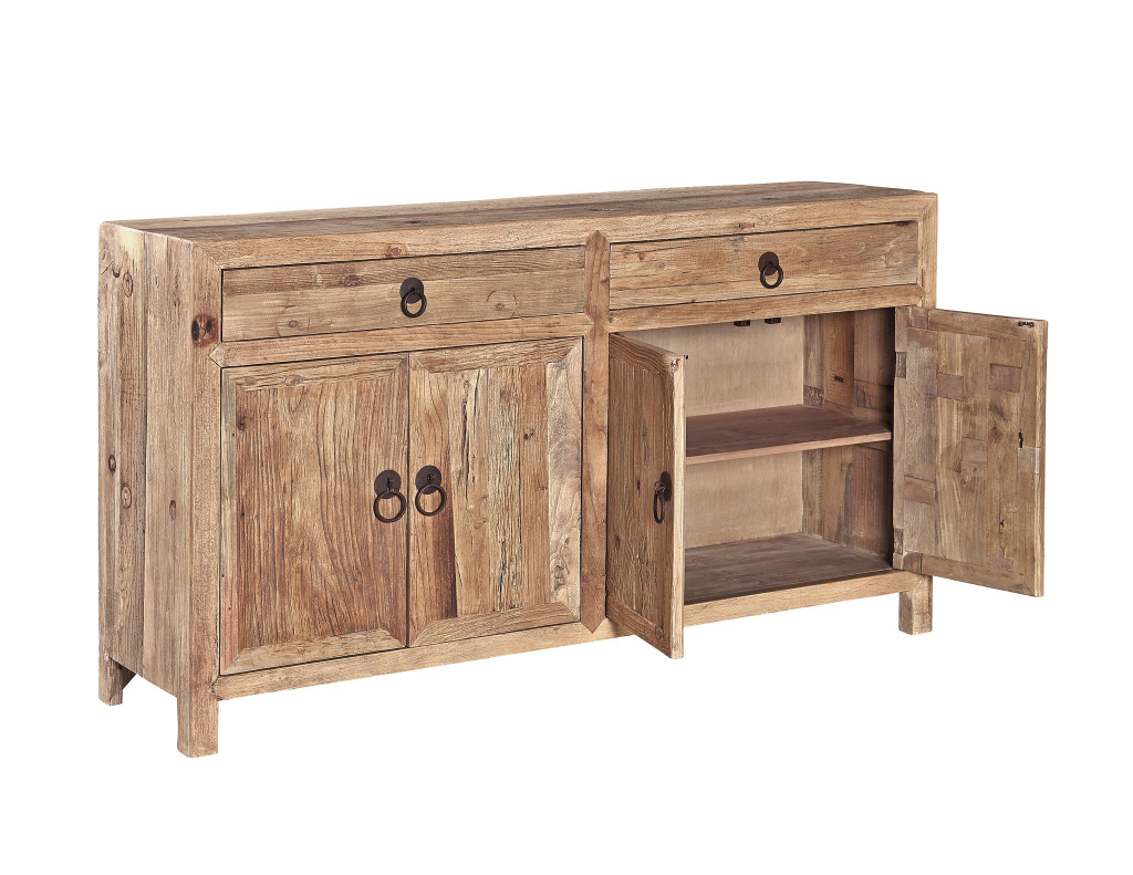 Old Elm Sideboard - Open View