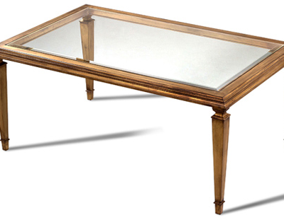 Rectangle Glass-Top Cocktail Table