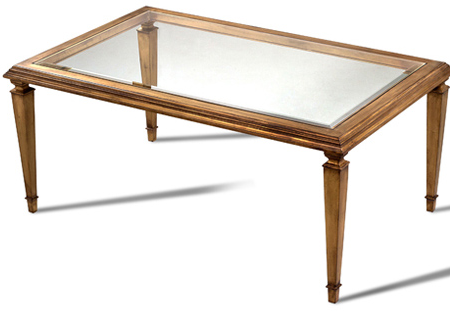 Rectangle Glass-Top Cocktail Table
