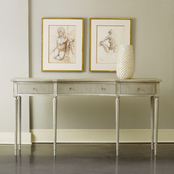 Ribbed Drawer Console