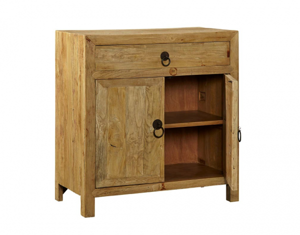 Single Old Elm Cabinet - Open View