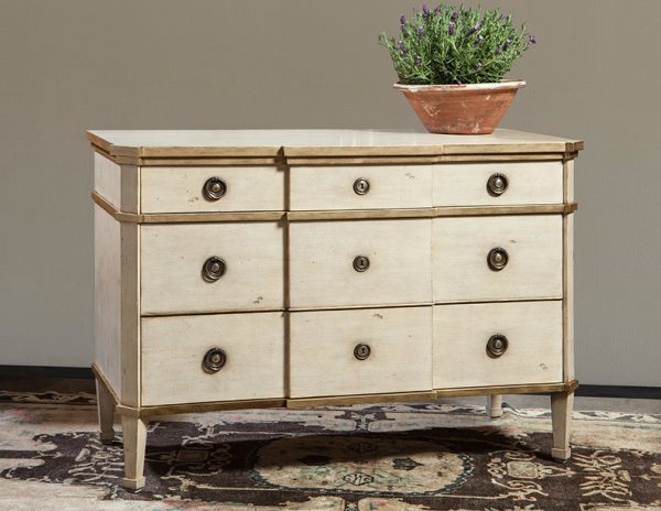 3-Drawer French Chest - Staged