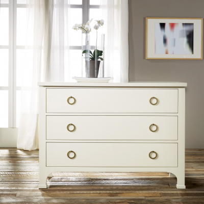 Three Drawer Painted Commode - Staged