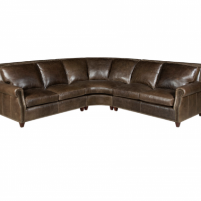 3-Pc Leather Sectional Sofa – Left Loveseat