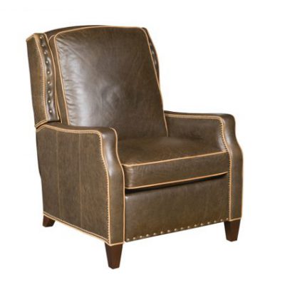 Contrast Trim Leather Electric Recliner