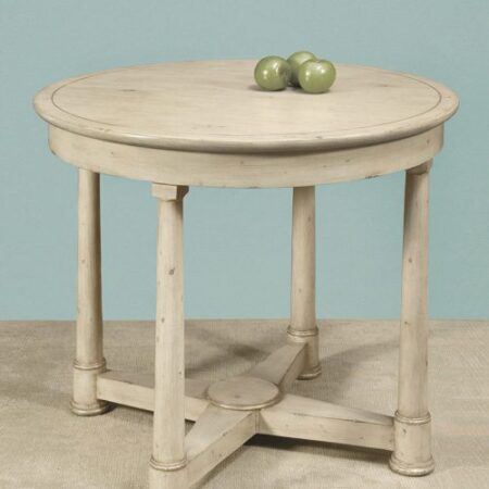 Wood Top French Circular Table
