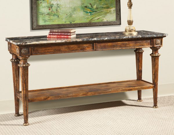 Marble-Top Italian Console