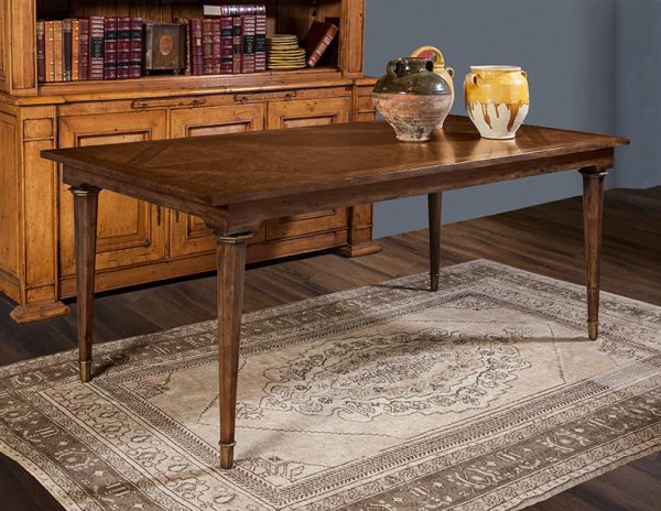 Italian Dining Table in French Walnut - Staged