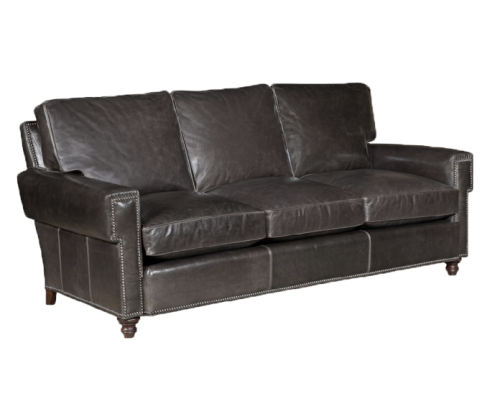 Leather Key-Arm Sofa