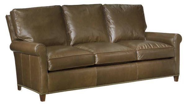 Leather Tack-Bottom Sofa