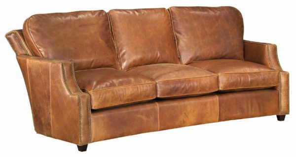 Leather Track-Nailed Sofa