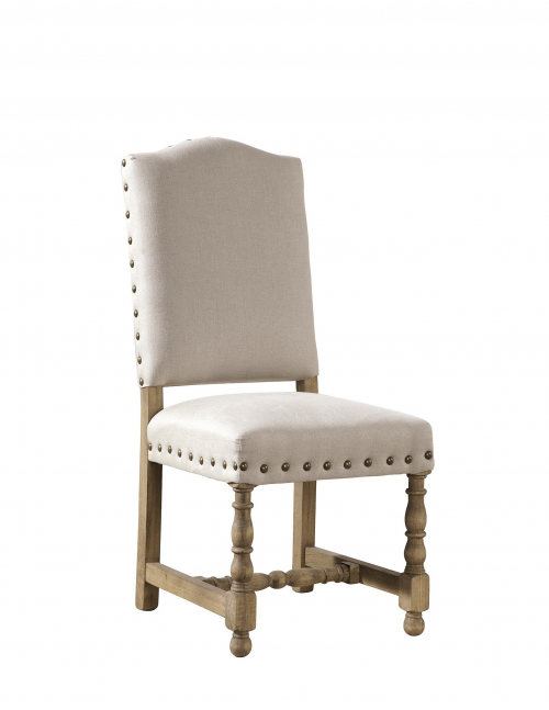 Linen Madrid Chair with Nailheads