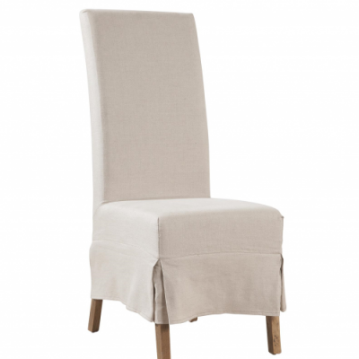 Linen Slip Covered Parsons Chair