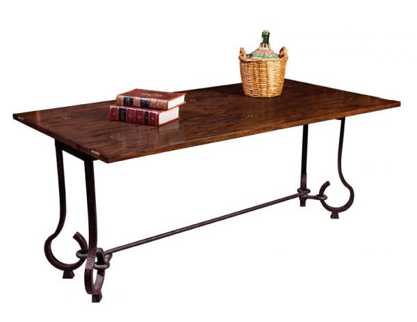 Oak and Iron Table for dining, desk or console