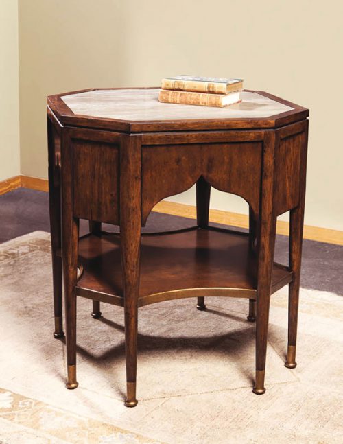 Octagonal Austrian Side Table - Staged