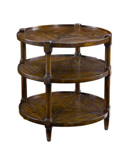 Round Tier End table with 3 shelves