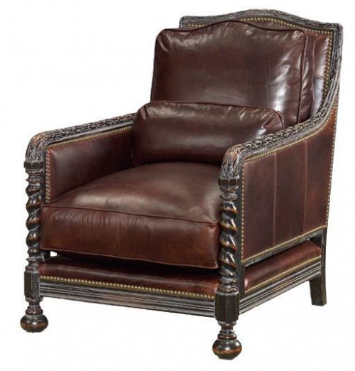 Royal Twist Leg Leather Chair