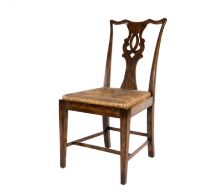 Rustic Rush-Seat Side Chair