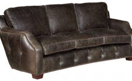 Transitional Leather Sofa