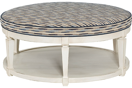 Carrie Table Ottoman - White