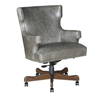 Polished Nickel Nail Trim Desk Chair