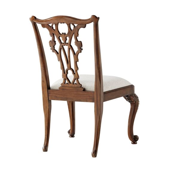 Seated in Rococo Side Chair - Back View