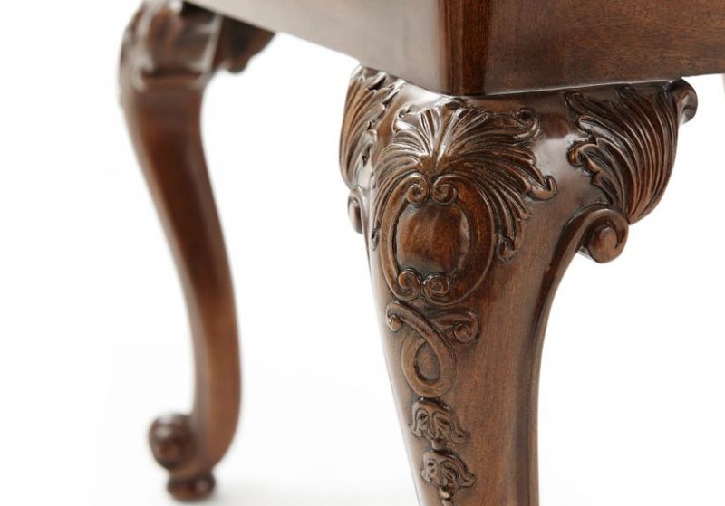 Seated in Rococo Side Chair - Leg Detail
