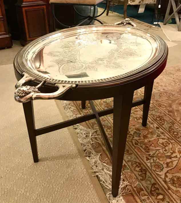 Vintage Silver Tray Table