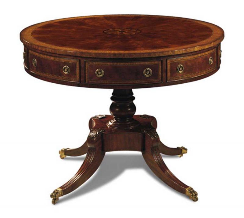 Crotch Mahogany and Movingue Center Table