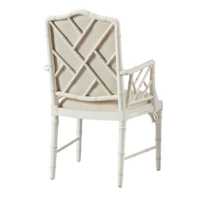 Upholstered Bamboo Arm Chair