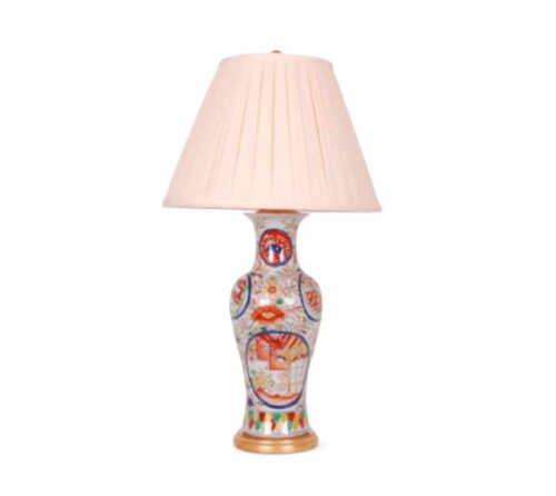 Multicolor Chinoiserie  Porcelain Lamp