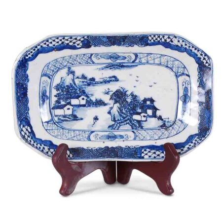 Blue and White Canton Plate