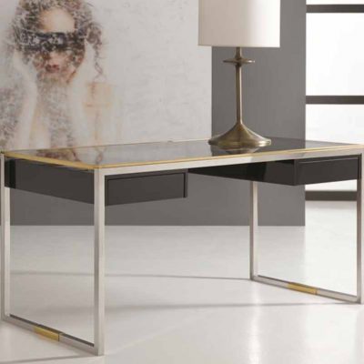 Stainless and Brass Desk