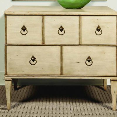 Two Drawer Chest in Linen