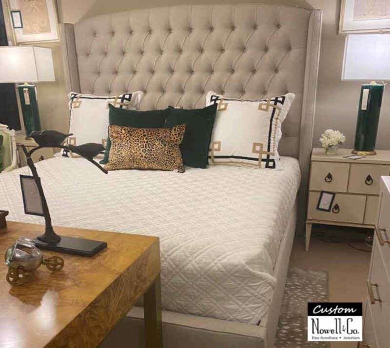 Custom Upholstered Tufted Button King Bed