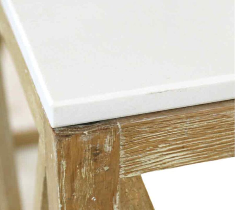 White Marble Side Table - Top View