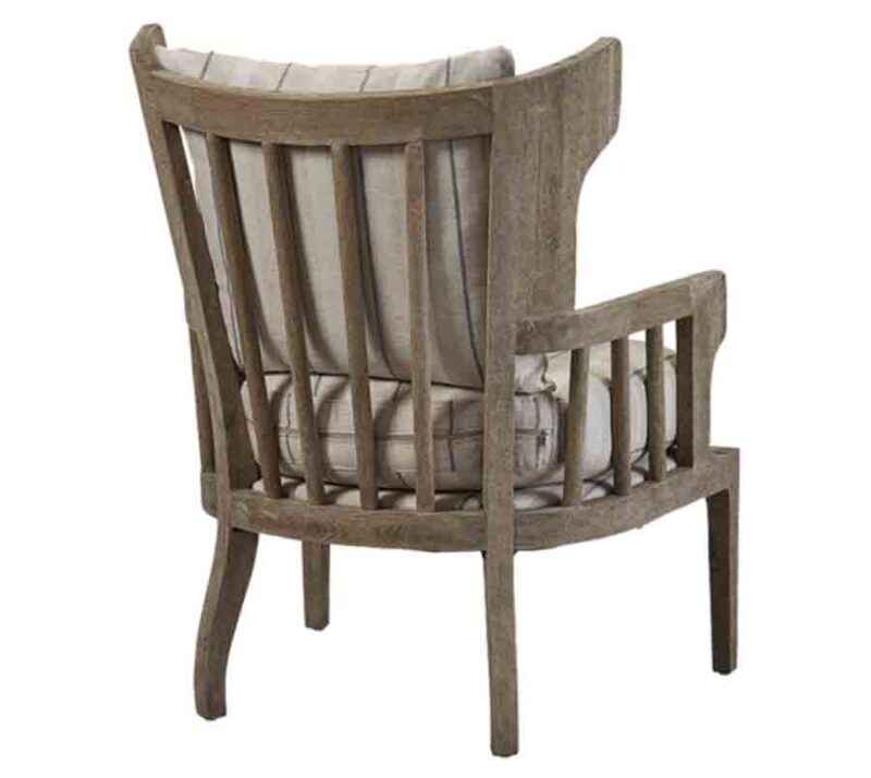 Wooden Wingback Chair - Back View