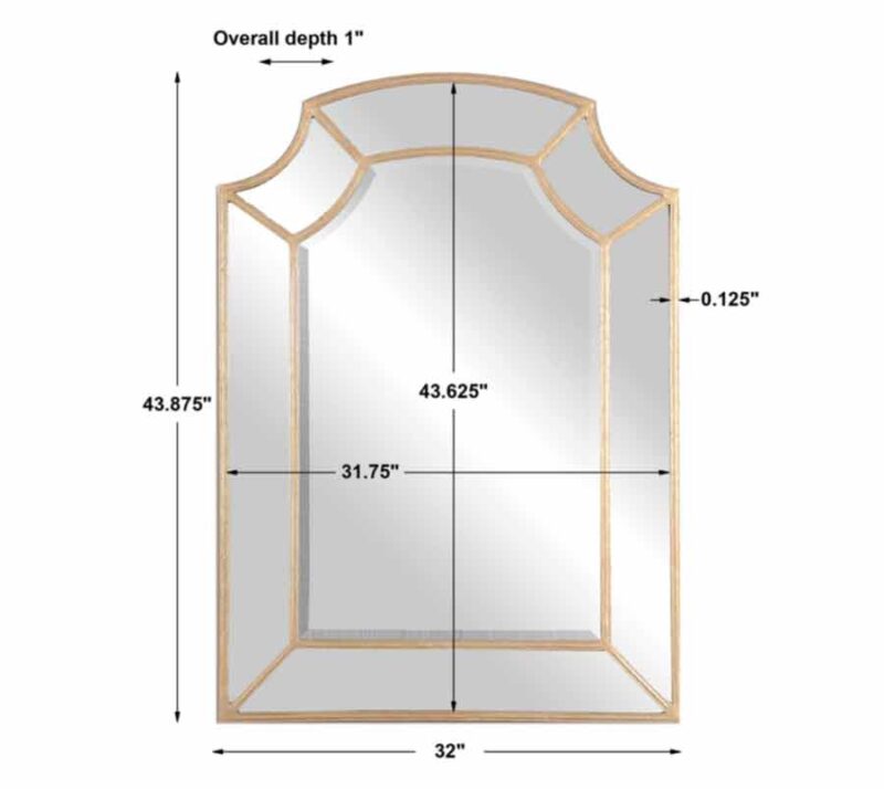Francoli Arch Mirror - Dimensions View