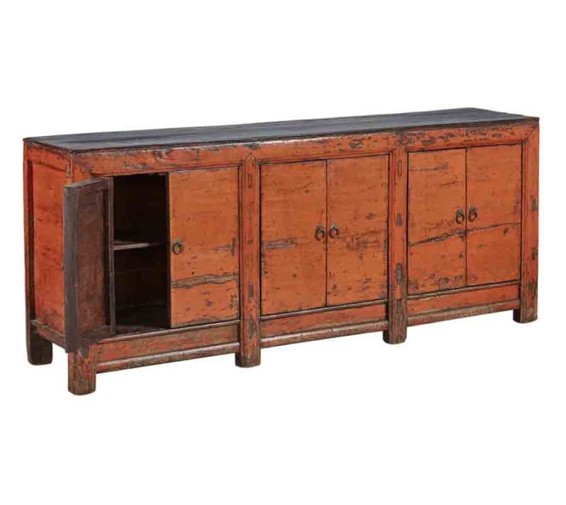 Antique Amber Sideboard - open view