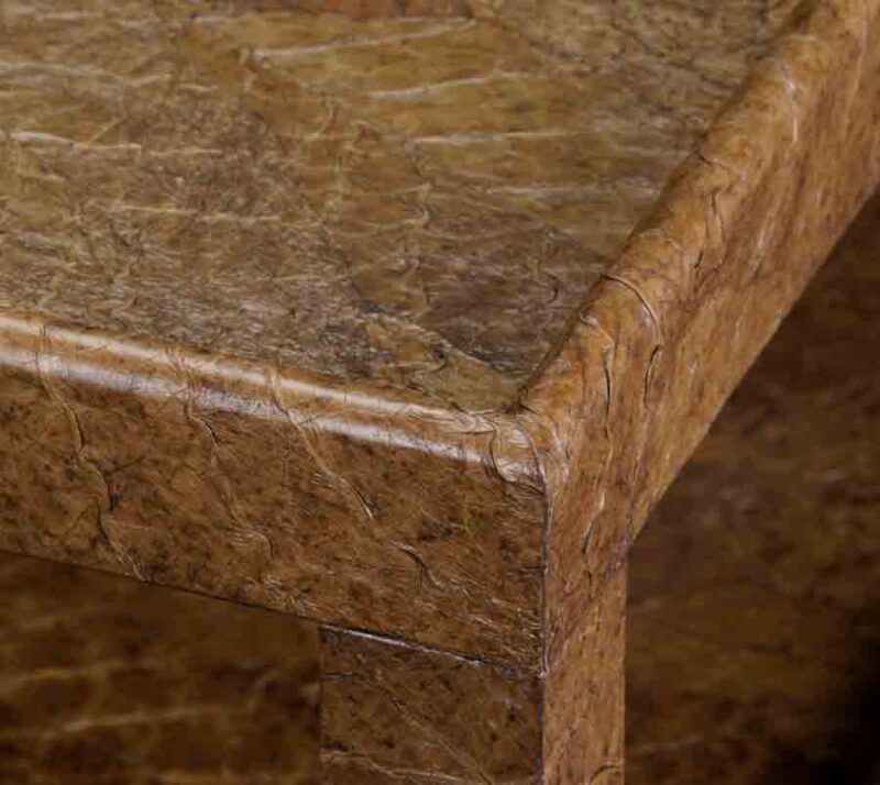 Square Tobacco End Table - Detailed View
