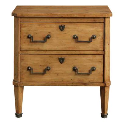 Home Styles Chesapeake Classic Cherry Finished Four Storage Drawers Constructed from Mahogany Solids with Cherry Veneers with Brushed Silver Hardware