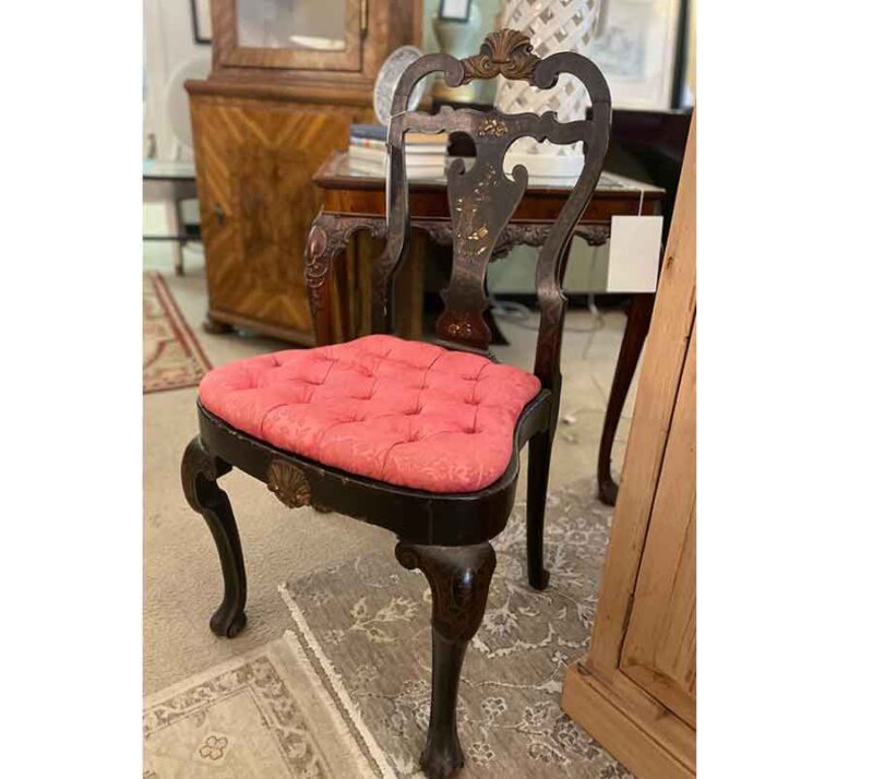 19th Century Queen Anne Chinoiserie Chair