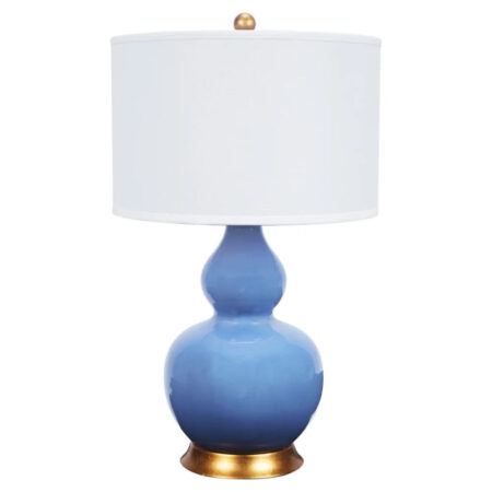 Old World Design Haley French Blue Table Lamp with Gold Accents